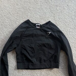 Gymshark Black Long Sleeve Crop Top
